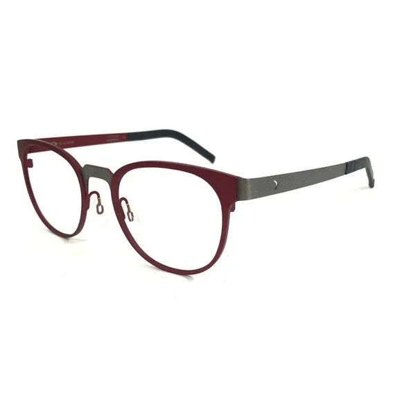 Blackfin Eyeglasses Frames BF743 WATERHOUSE COL.581 Red Gray Round 48-20-145